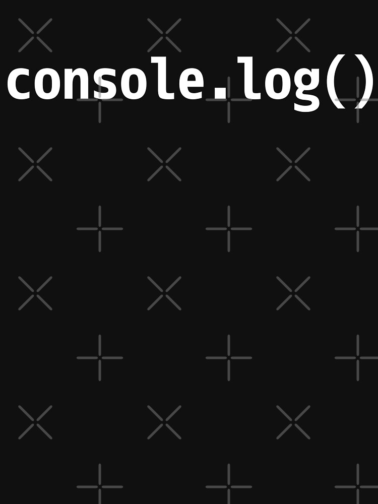 console.log() - JavaScript/Web Developer White Text Design by geeksta