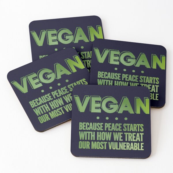 Item preview, Vegan - Because Peace Starts With How We Treat Our Most Vulnerable designed and sold by GreenSlate.
