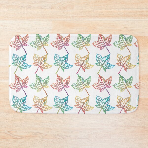 Item preview, Colorful fall leaves pattern with white background designed and sold by Virginia Skinner.