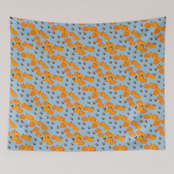 Aperçu de l'œuvre Le Chat à la Citrouille (Bleu Ciel) créée et vendue par Ozmay.