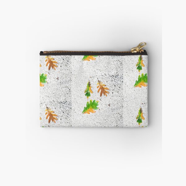 Item preview, Rainy Leaves on White Snow Ice Terrazzo Background designed and sold by djrunnels.