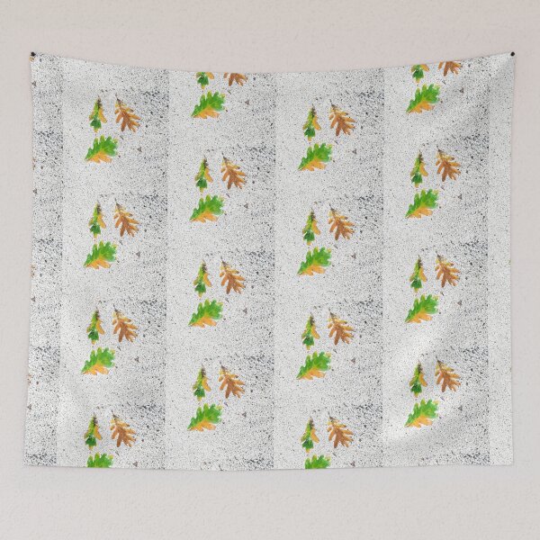 Item preview, Rainy Leaves on White Snow Ice Terrazzo Background designed and sold by djrunnels.