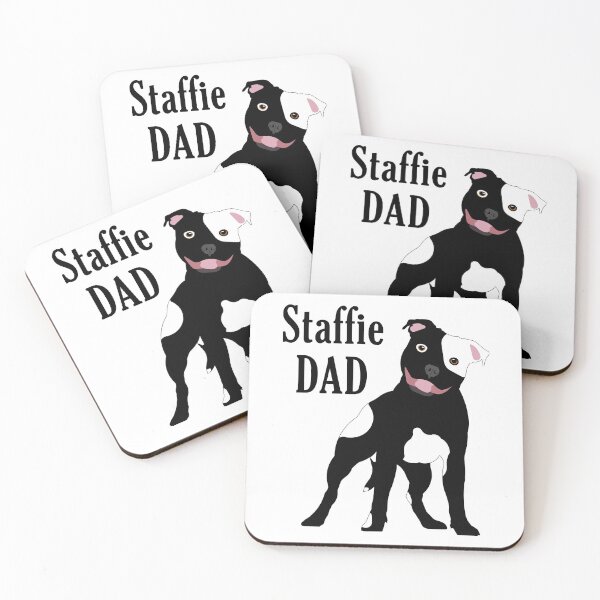 Item preview, Staffie Dad BW designed and sold by sisusisu.