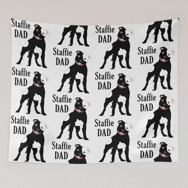 Item preview, Staffie Dad BW designed and sold by sisusisu.