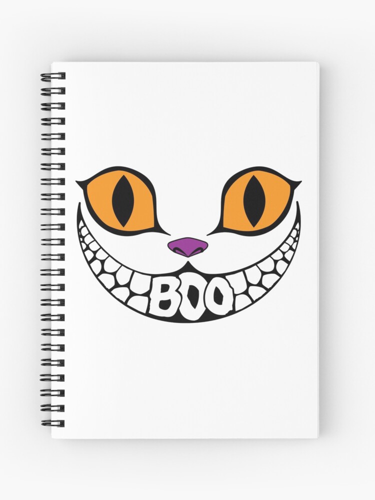 Cuaderno de espiral «Diseño de Halloween del gato de Cheshire» de MrRudy |  Redbubble