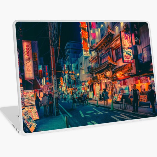 Electric Dreams III- Japan Night Photo Laptop Skin