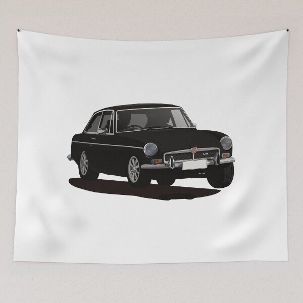 Item preview, MGB GT V8 - illustration - black designed and sold by knappidesign.