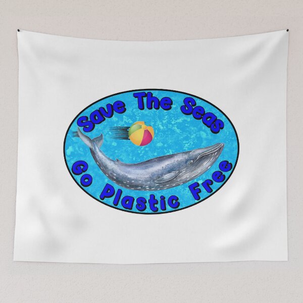 Item preview, Save The Seas Go Plastic Free Whale Ocean VSCO Girl designed and sold by DESTINATIONS DECAL DOS.