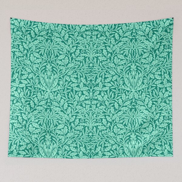 Item preview, Art Nouveau Floral Damask, Turquoise and Aqua  designed and sold by Marymarice.