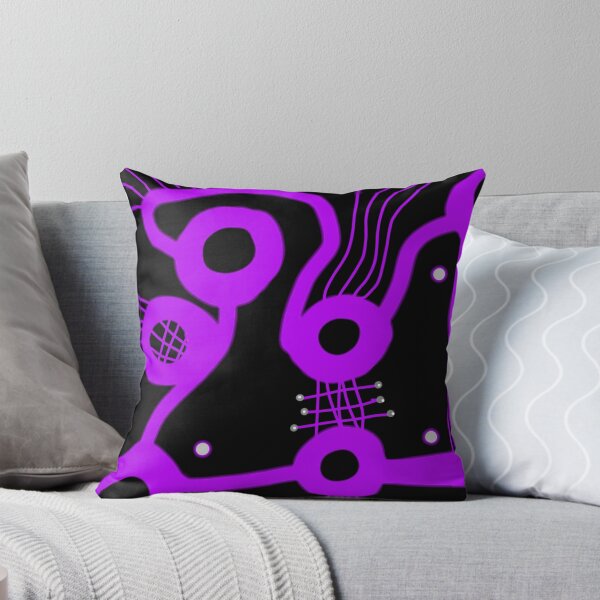 Item preview, Royal purple & black loops, circles & dots designed and sold by ackelly4.