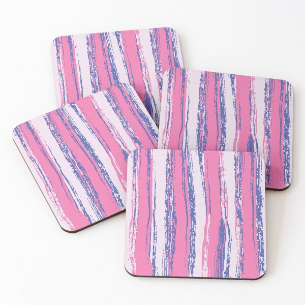 Item preview, Blue, Light & Dark Pink Stripes designed and sold by Mia Harper Design.