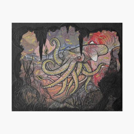 Squid Art Board Print