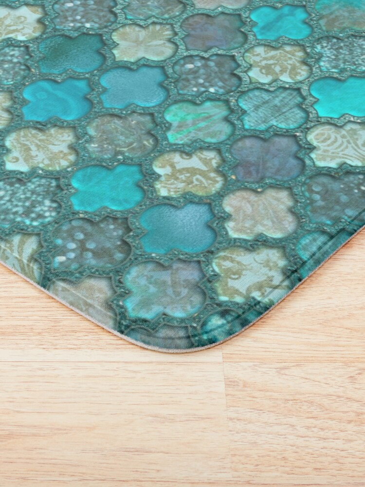 Alternate view of Moroccan Inspired Precious Tile Pattern Bath Mat