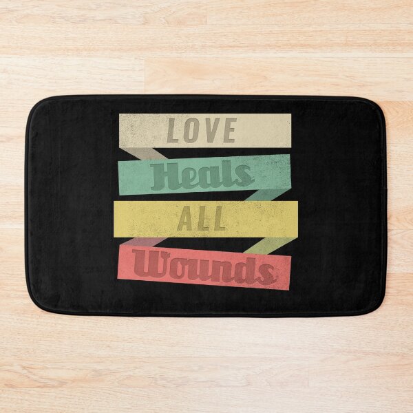 Item preview, Love heals all wounds vintage retro quote designed and sold by Kam-designs.