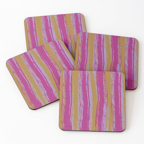 Item preview, Ochre, Magenta & Lilac Stripes designed and sold by Mia Harper Design.
