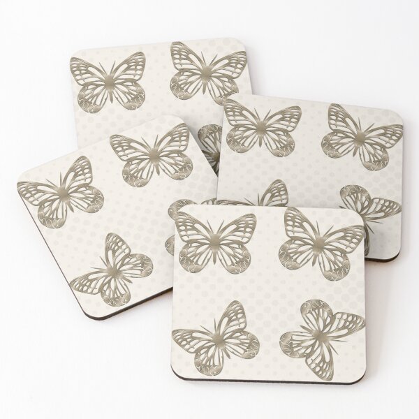 Item preview, Gold & Cream Butterflies Pattern designed and sold by technotext.