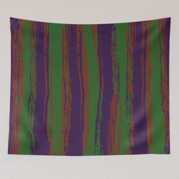 Item preview, Green, Purple & Dark Orange Stripes designed and sold by Mia Harper Design.