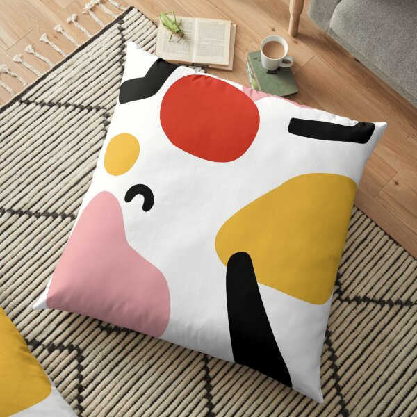 abstract shapes nordic art Floor Pillow