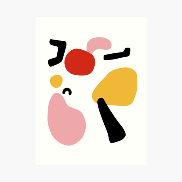 abstract shapes nordic art Art Print