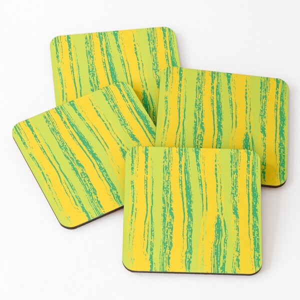 Item preview, Yellow, Light & Dark Green Stripes designed and sold by Mia Harper Design.