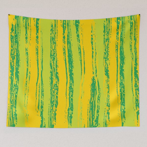 Item preview, Yellow, Light & Dark Green Stripes designed and sold by Mia Harper Design.