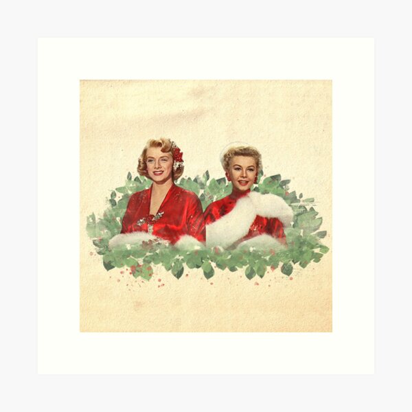 Sisters - A Merry White Christmas Art Print