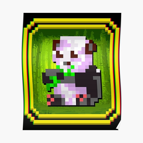 Cute 8-Bit Panda Awesome Animal 8Bit Panda Bear Poster