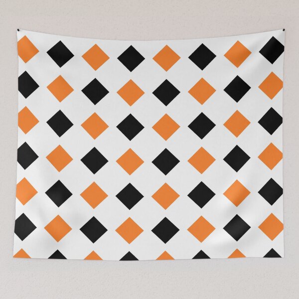 Item preview, Orange and Black Diamonds   designed and sold by lornakay.