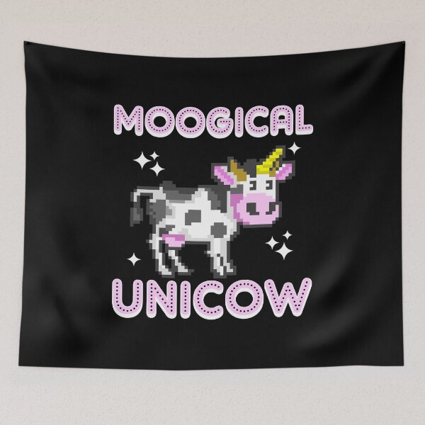 Item preview, 8-Bit Moogical Unicow Cute Magical Unicorn Cow designed and sold by perfectpresents.