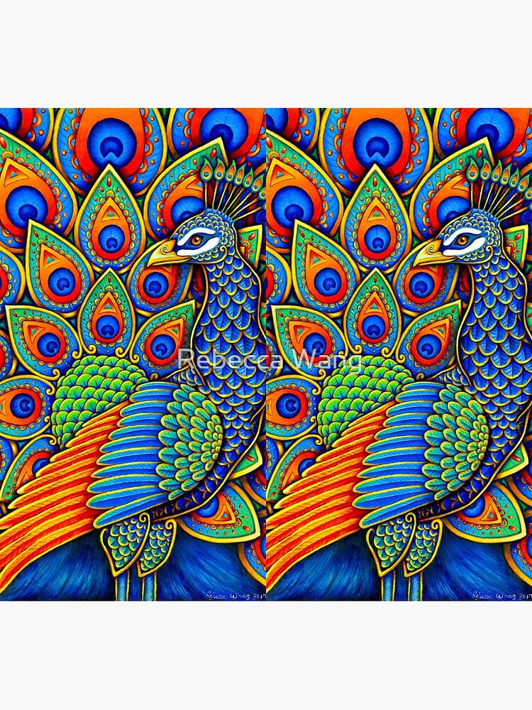 Colorful Paisley Peacock Rainbow Bird by lioncrusher