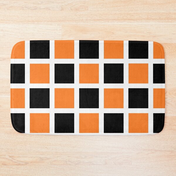 Item preview, Orange and Black Squares White  designed and sold by lornakay.