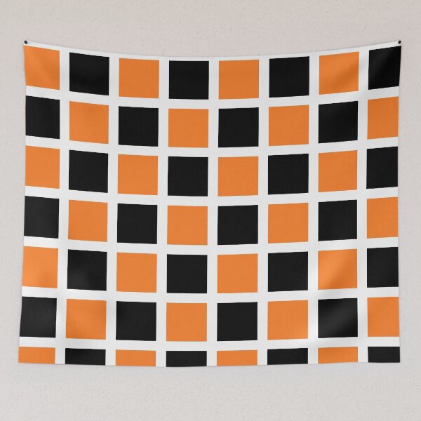 Item preview, Orange and Black Squares White  designed and sold by lornakay.