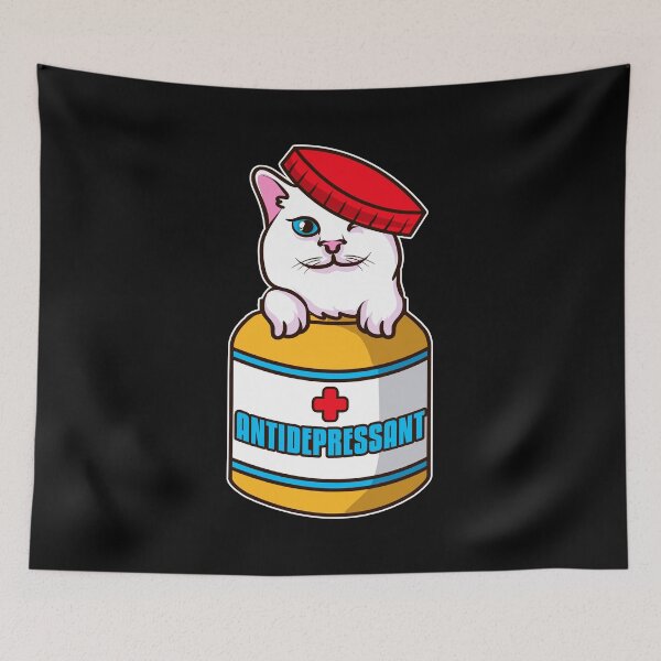 Item preview, Adorable Cat Antidepressant Pets Fix Depression designed and sold by perfectpresents.