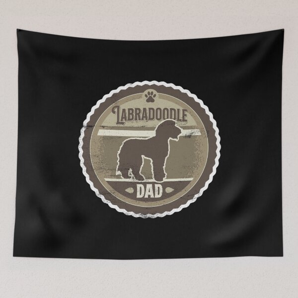 Item preview, Labradoodle Dad - Distressed Labradoodle Silhouette Design designed and sold by DoggyStyles.