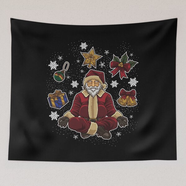 Item preview, Yoga Santa Claus Meditates Under The Xmas Tree designed and sold by anziehend.