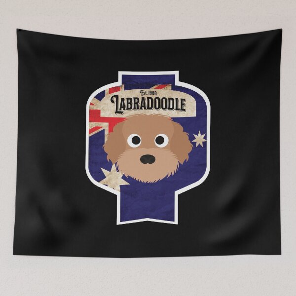 Item preview, Labradoodle - Distressed Australian Labradoodle Beer Label Design designed and sold by DoggyStyles.