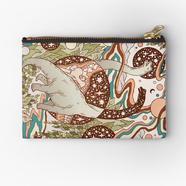 Portail jurassique | Palette arc-en-ciel rétro | Art de science-fiction dinosaure Pochette