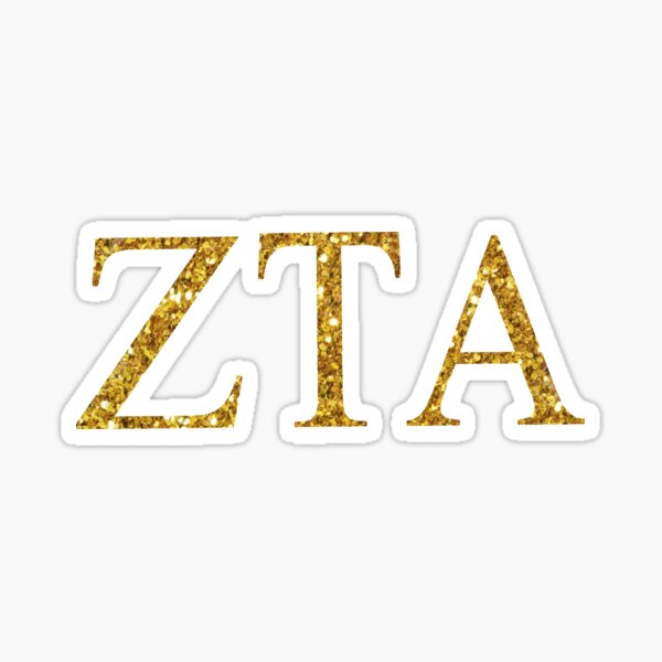 gold glitter ZTA Sticker