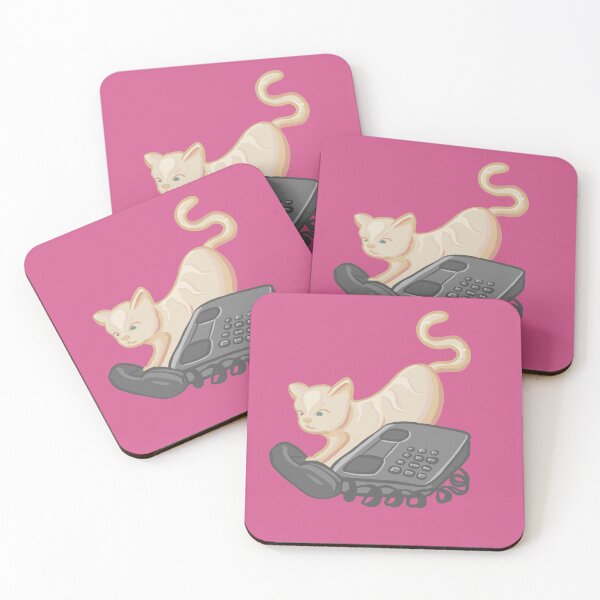 Item preview, Cat with Office Phone designed and sold by danielleartsy.