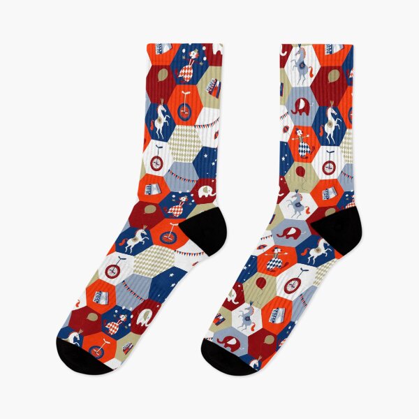 Item preview, Hexagon Circus - red-blue-beige designed and sold by kobyakov.