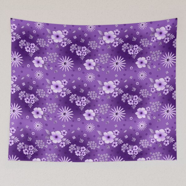 Item preview, Vintage Purple Toile Floral designed and sold by ZENDYtechSTYLE.