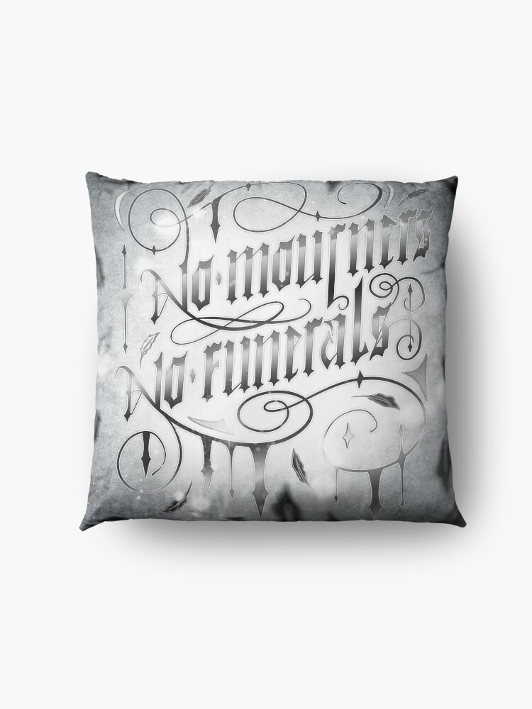 Alternate view of NO MOURNERS NO FUNERALS Floor Pillow