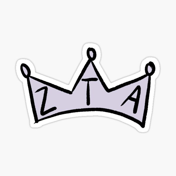 cute zta crown sticker Sticker