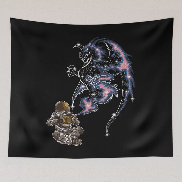 Item preview, Astronaut Rubs a Wonder Lamp and a Dragon Appears designed and sold by anziehend.
