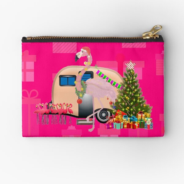 Item preview, ugly christmas flamingo trailer xmas designed and sold by Gossip Rag.