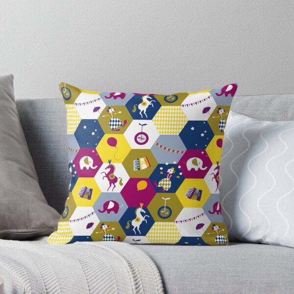 Item preview, Hexagon Circus - purple-olive-yellow designed and sold by kobyakov.