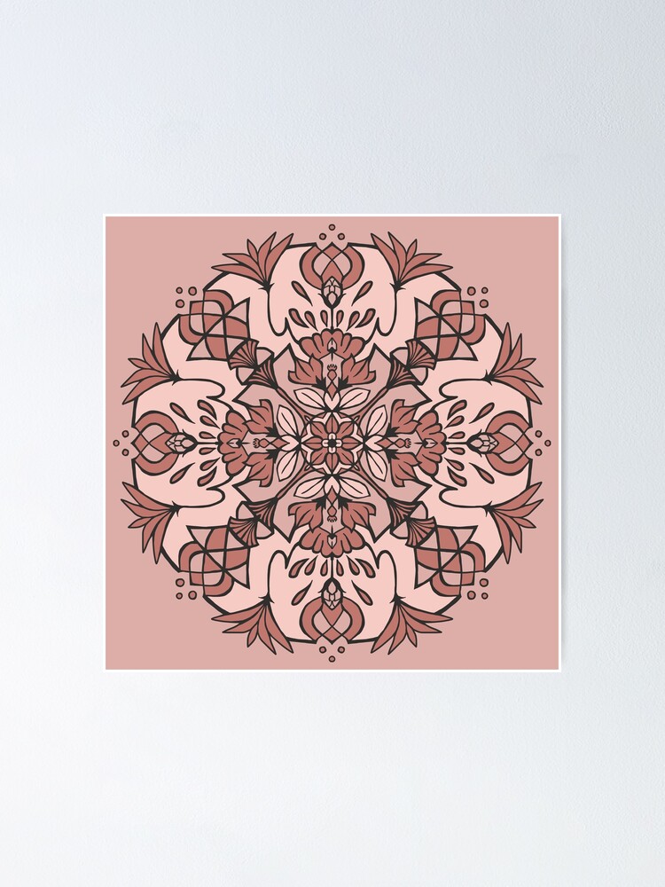 "Lotus Mandala Blush Pink" Poster for Sale by Olooriel Redbubble