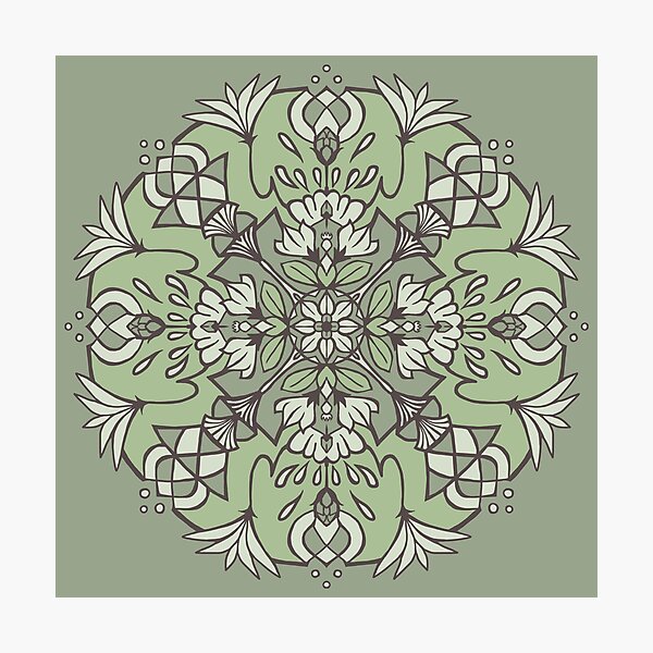 Item preview, Lotus Mandala - Sage Green designed and sold by Olooriel.