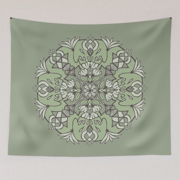 Item preview, Lotus Mandala - Sage Green designed and sold by Olooriel.