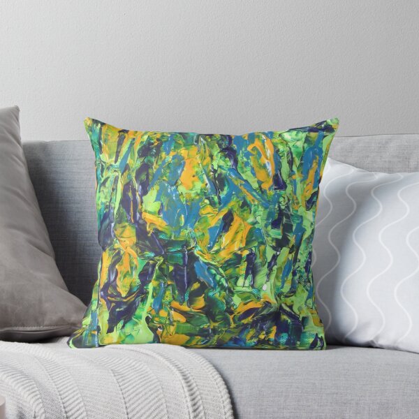 Item preview, Abstract Green & Yellow Painting  designed and sold by ShiningEyeArts.